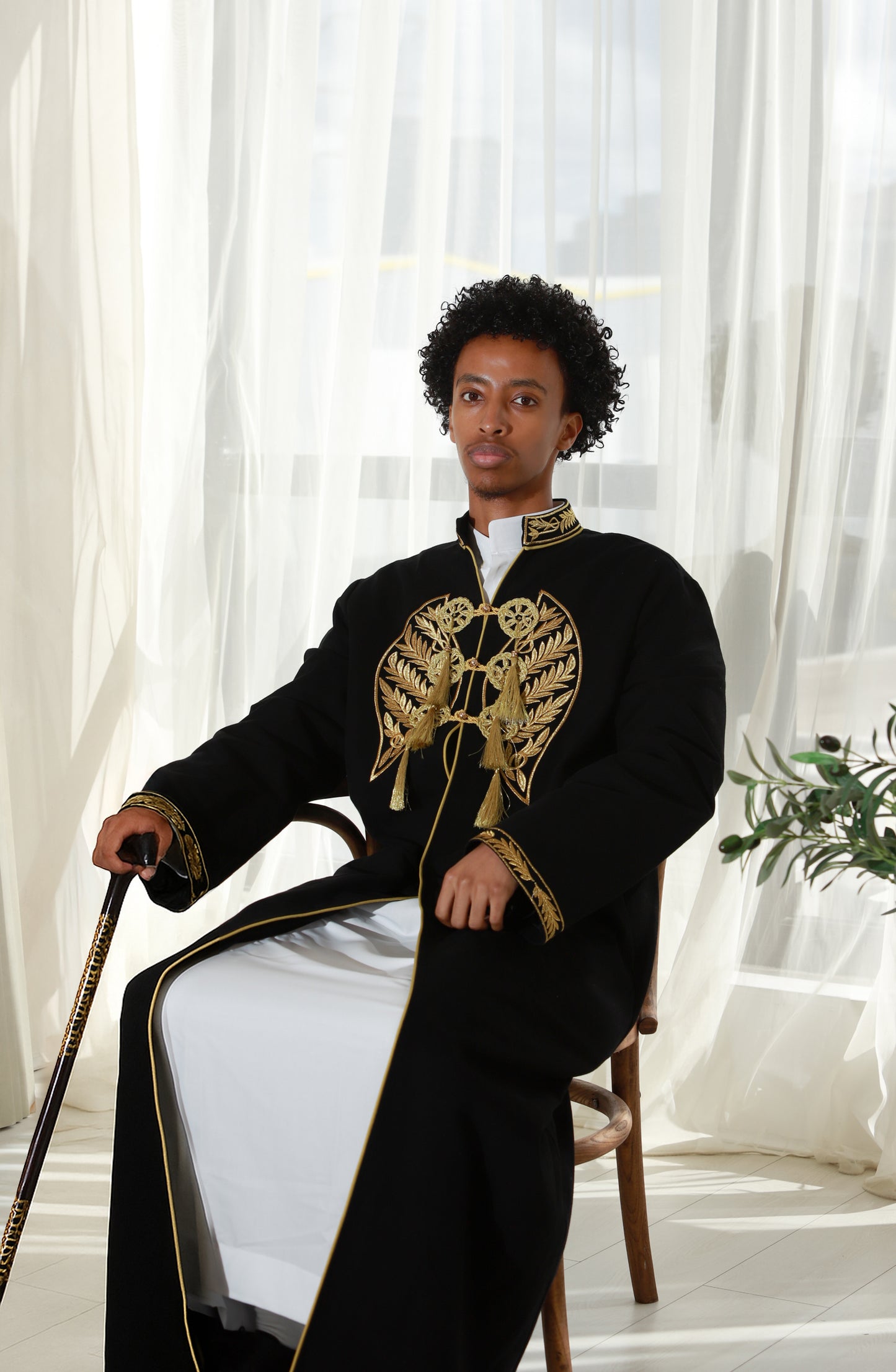 Premium Black & Gold Somali Jubbad